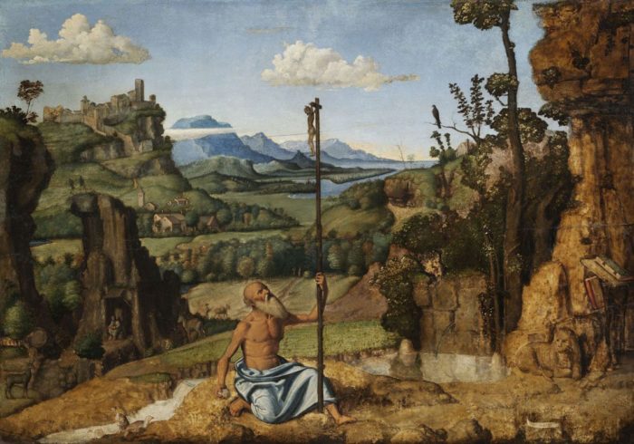 Giovanni Battista Cima da Conegliano műhelye: A vezeklő Szent Jeromos a pusztában 