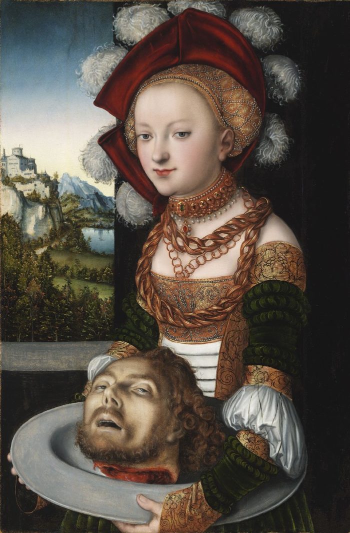 id. Lucas Cranach: Salome Keresztelő Szent János levágott fejével