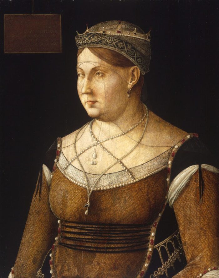 Gentile Bellini: Cornaro Katalin ciprusi királynő képmása, 1500 körül