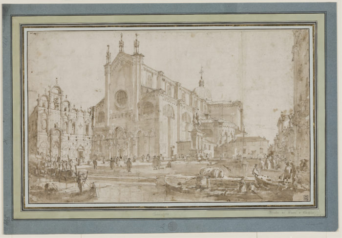 Francesco Guardi: A Campo San Zanipolo Velencében, 1760-as évek