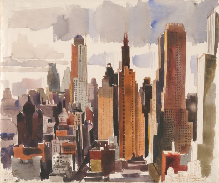 Aba-Novák Vilmos: New York (Kilátás Munkácsi Márton műterme ablakából), 1935